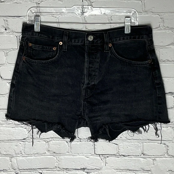 Final Price Agolde Black Jean Shorts - Picture 1 of 4